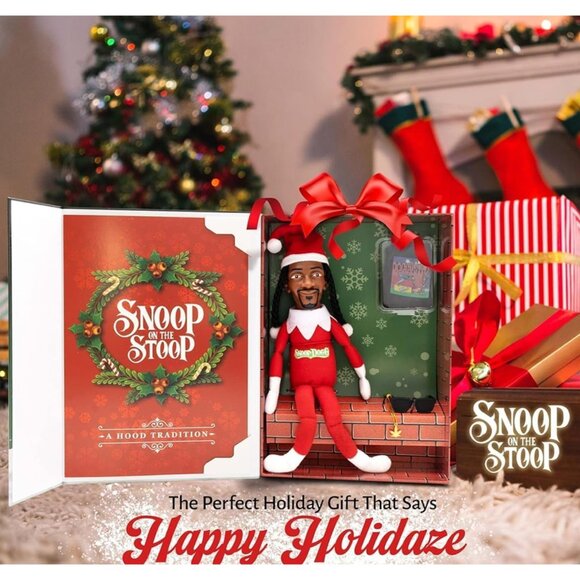 Snoop on a Stoop 2023, Snoop elf on a Shelf, Elf Doll, Box Toy 12" Figurine Elf - Picture 4 of 12